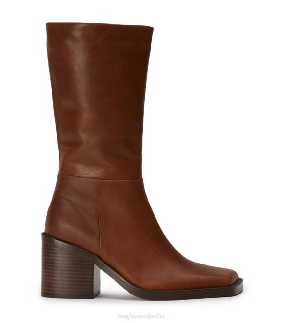 kniehohe Stiefel| de Tony Bianco Frauen Prestige-Kalbsstiefel Cognac 4624460